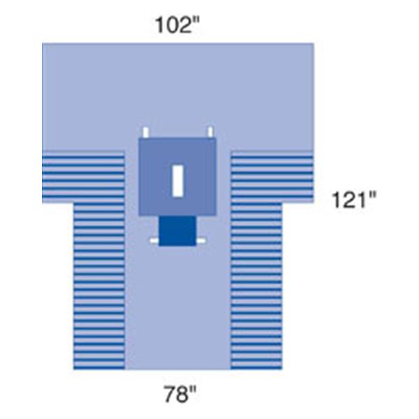 Pack Laparotomy V Aurora With Fabric Reinforced Raglan Gown LF Sterile 6/Case